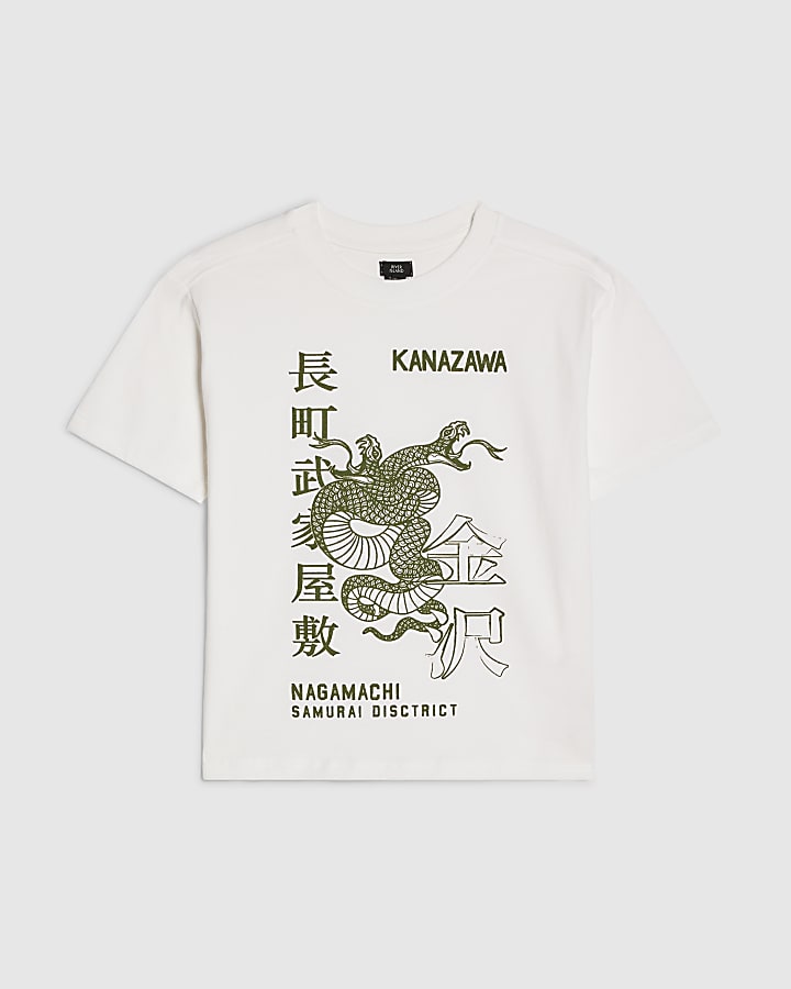 Boys White Kanazawa Dragon T-Shirt