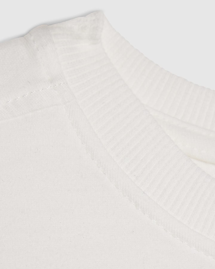 Mini Boys White Crest T-Shirt