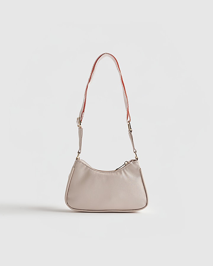 Girls Pink Iridescent Scoop Bag