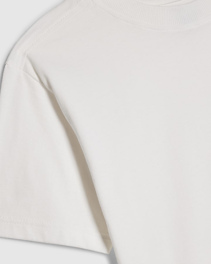 Boys White Crest T-Shirt