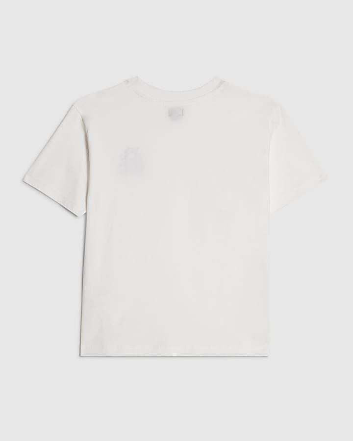 Boys White Crest T-Shirt