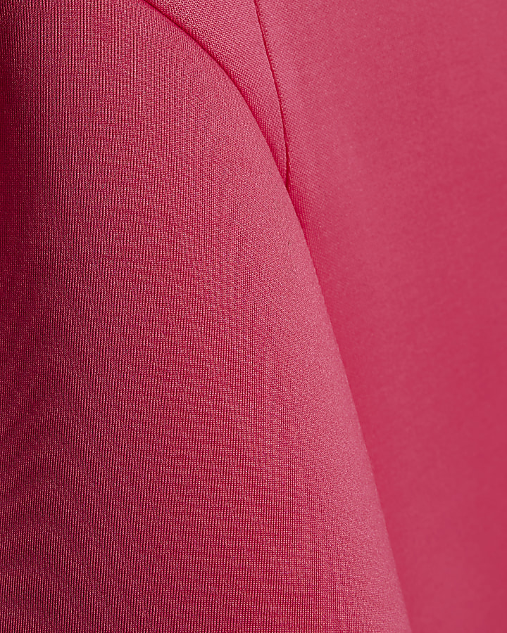 Girls Pink One Shoulder Premium Dress