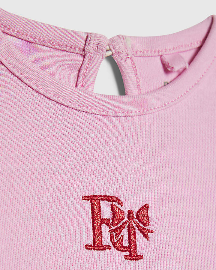 Baby Girls Pink Gingham Leggings Set