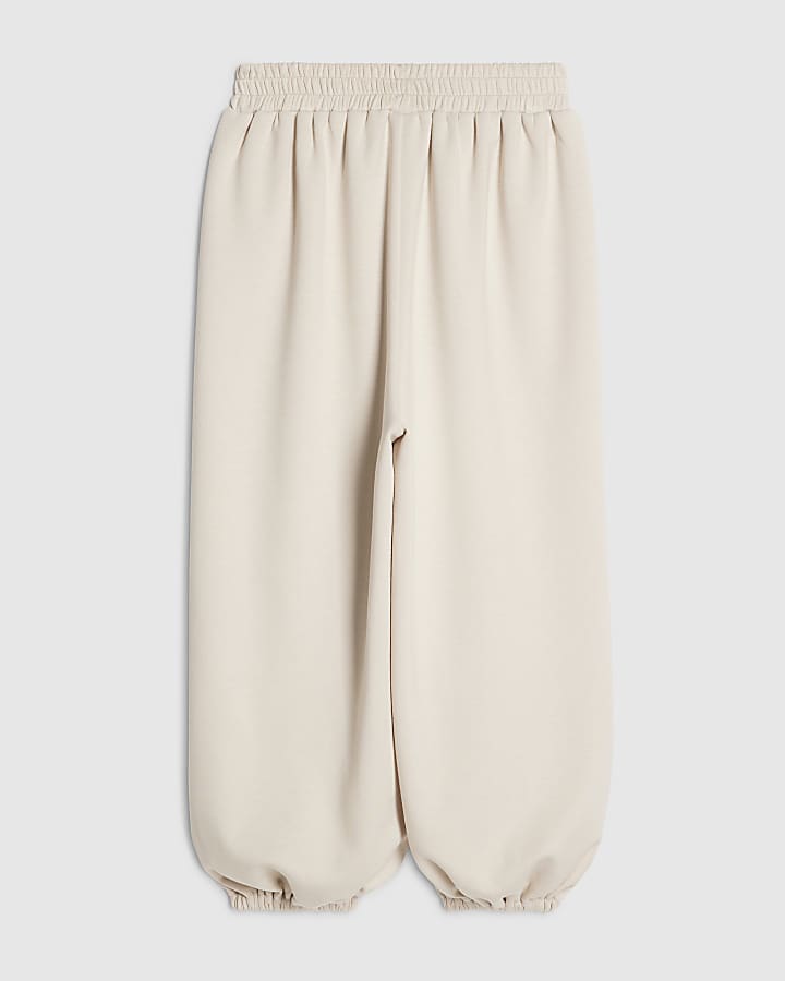 Girls Cream Balloon leg Trousers