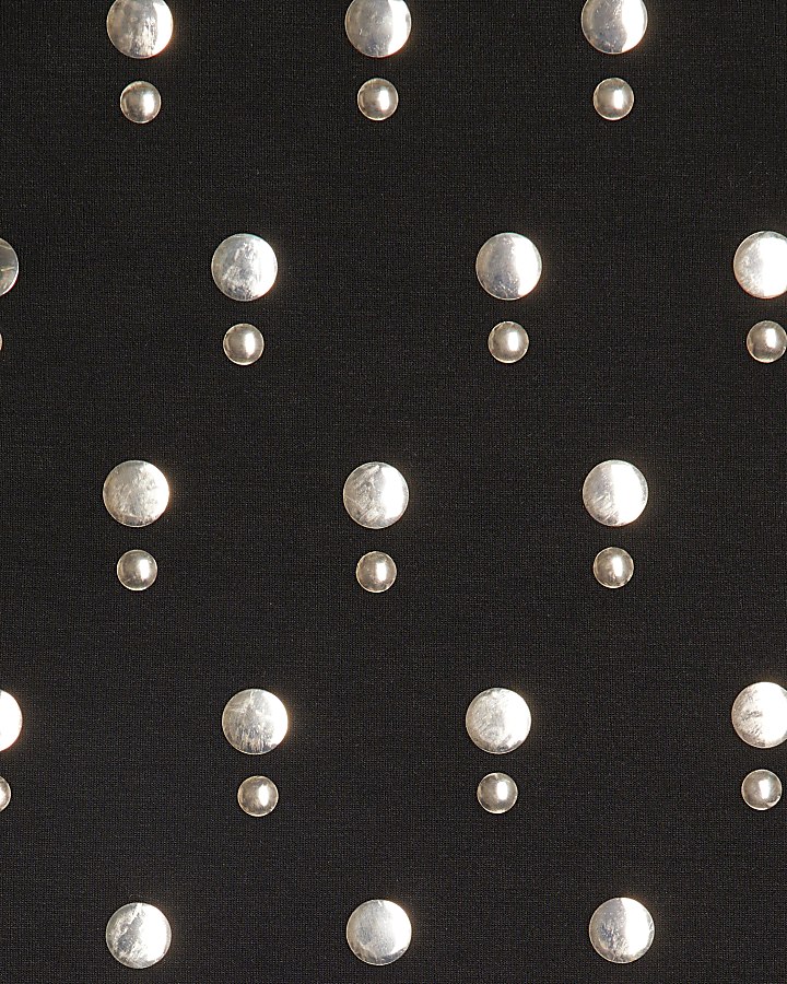 Girls Black Stud Tank Top