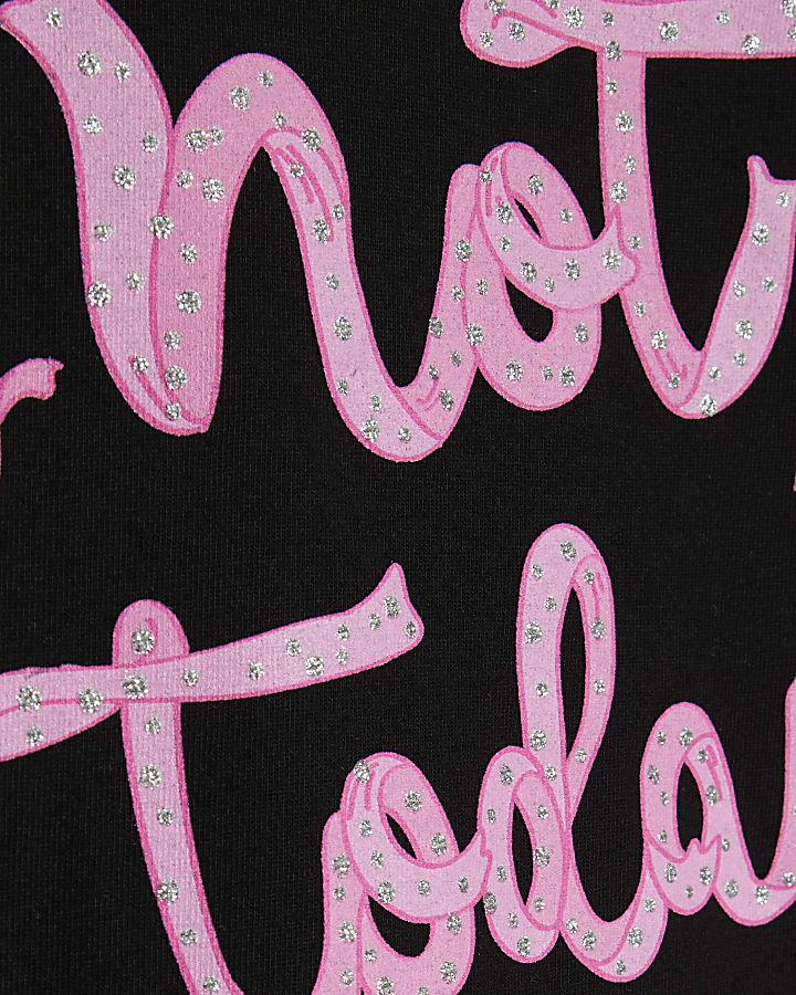 Black Not Today Bow Boyfriend T-Shirt