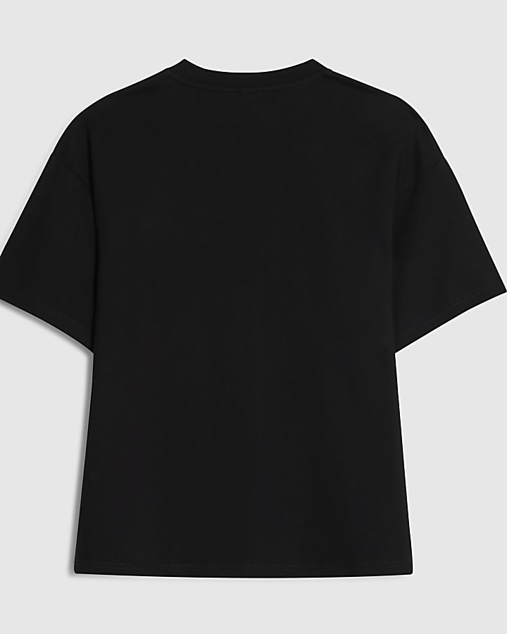 Black Not Today Bow Boyfriend T-Shirt