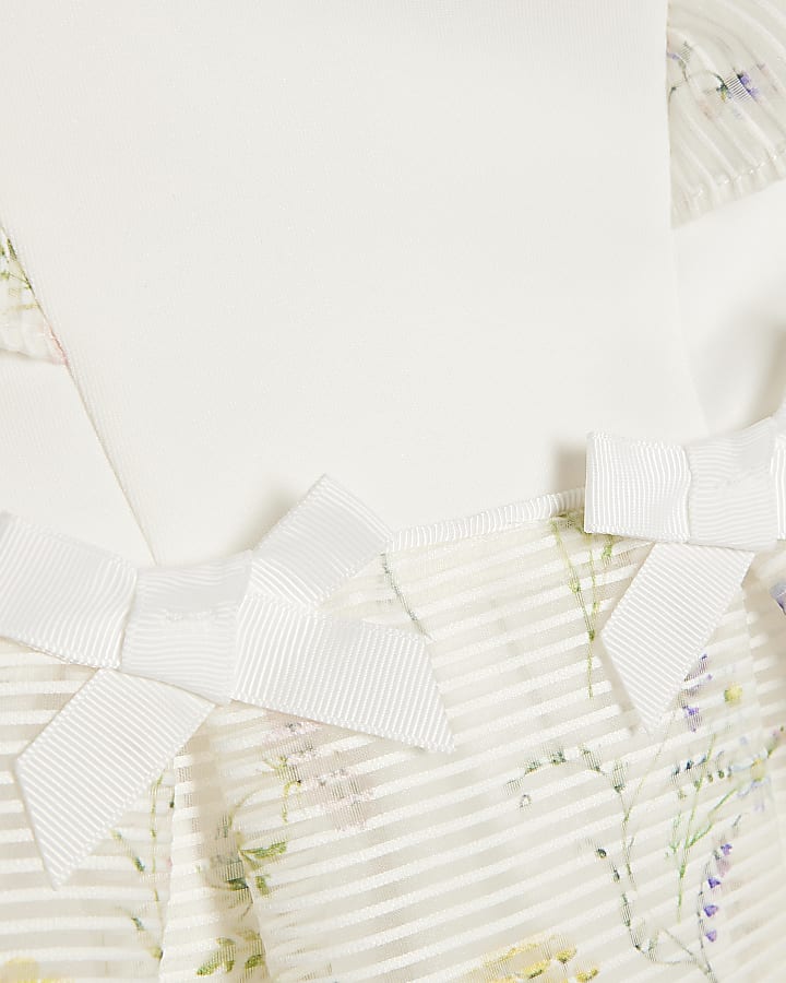 Baby Girls White Floral Burnout Dress