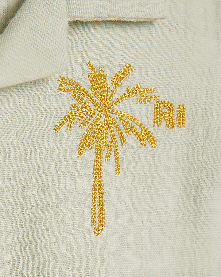 Baby Boys Green Little Dude Romper