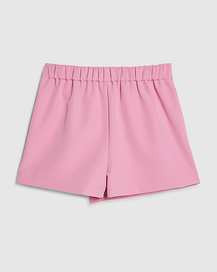 Girls Pink Button Skort