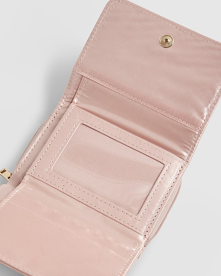 Girls Pink RI Bow Monogram Purse