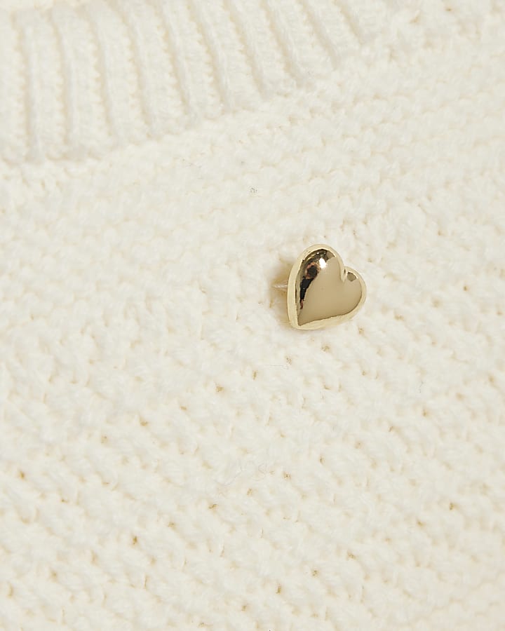 Mini Girls Cream Charm Crochet Top