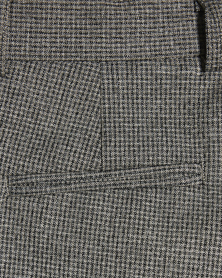 Boys Grey Dogtooth Suit Trousers