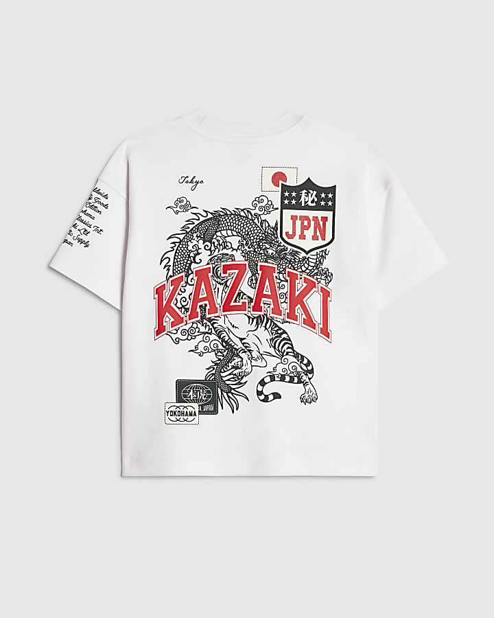 Mini Boys White Kazaki Japanese T-Shirt