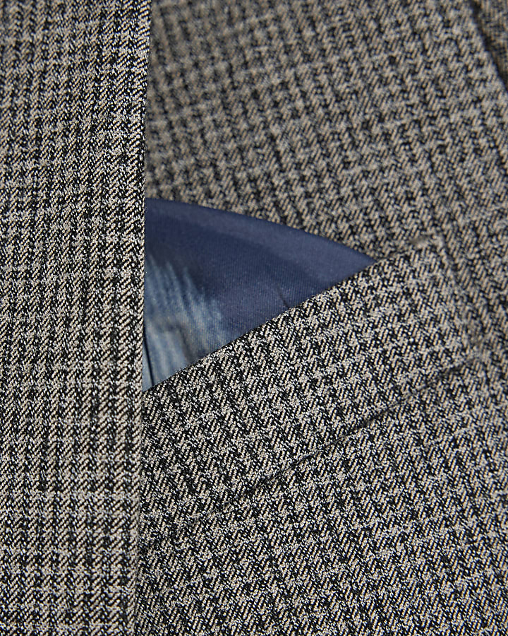 Boys Grey Puppytooth Suit Jacket
