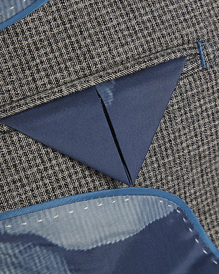 Boys Grey Puppytooth Suit Jacket