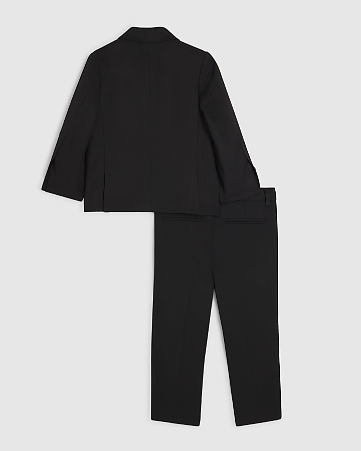 Mini Boys Black Blazer and Trousers Suit Set