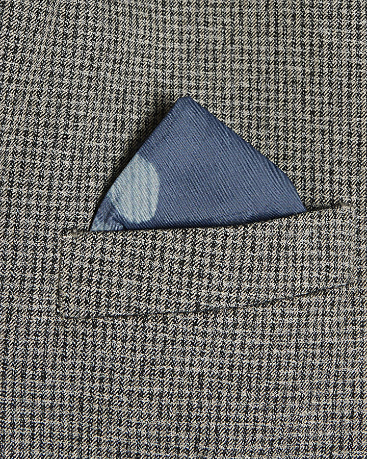Boys Grey Dogtooth Jacket Suit Set