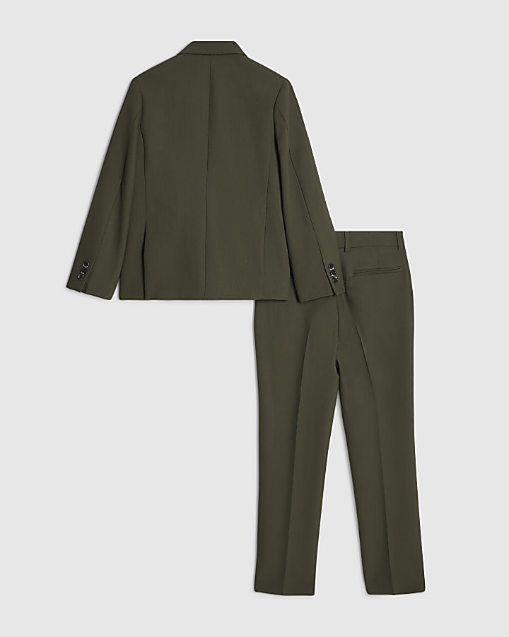 Boys Green Jacket and Trousers Suit Set