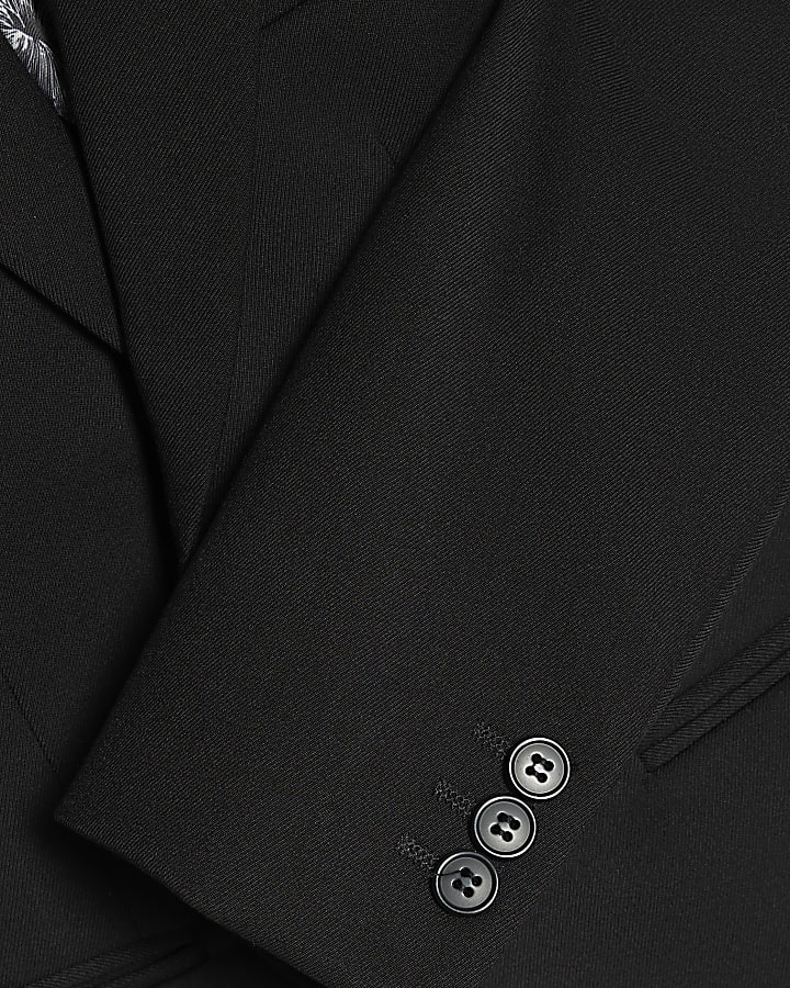 Boys Black Jacket And Trousers Suit Set