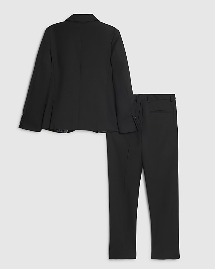 Boys Black Jacket And Trousers Suit Set