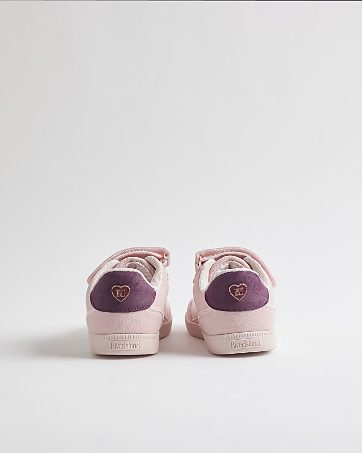 Girls Pink Bow Trainers