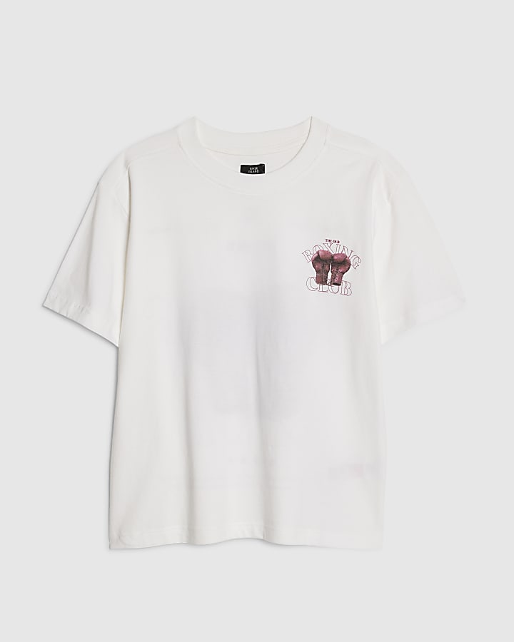 Boys White Boxing Club T-Shirt