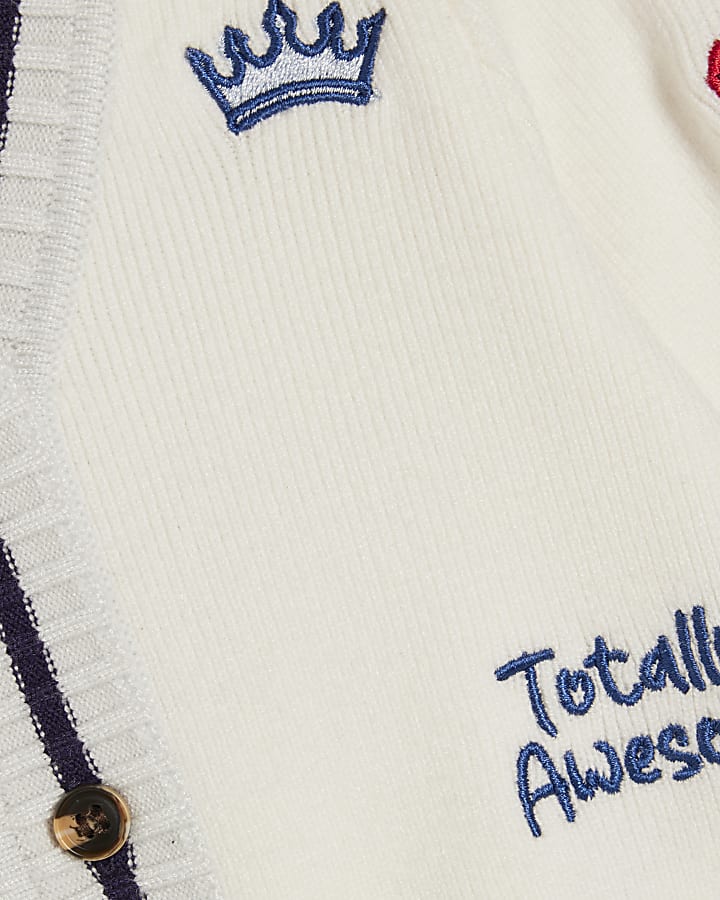 Baby Boys Cream Little Champ Cardigan Set