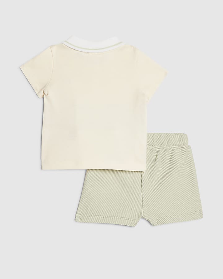 Baby Boys Khaki Handsome Polo Shirt Set