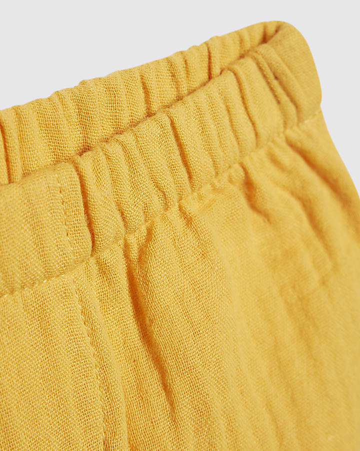 Baby Boys Orange Tiger Cheesecloth Shirt Set