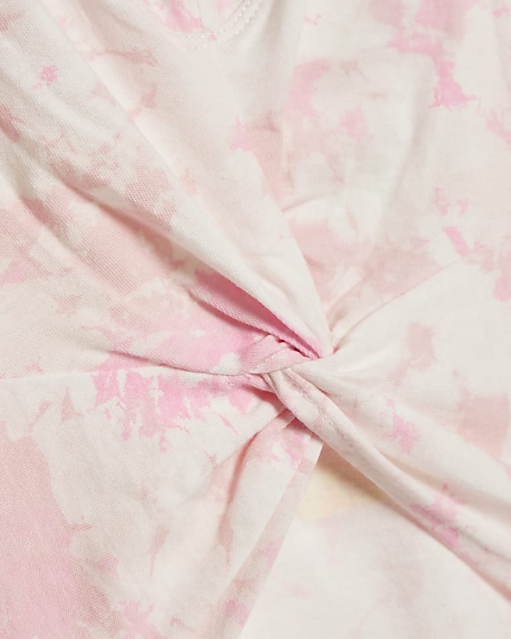 Girls Pink Island Vibes Tie Dye T-Shirt