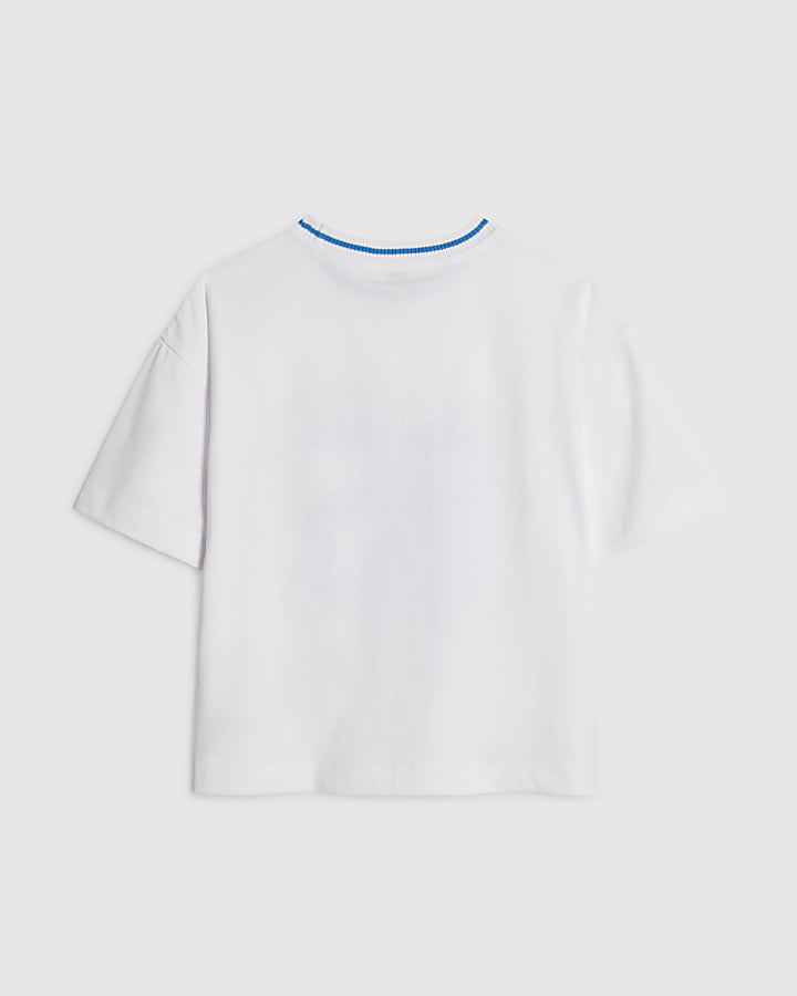 Girls White 85 Embellished T-Shirt