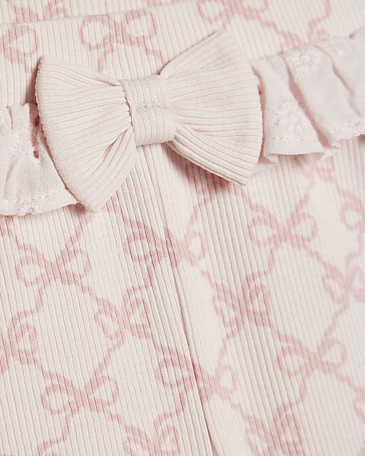 Baby Girls Pink Love Bodysuit Set