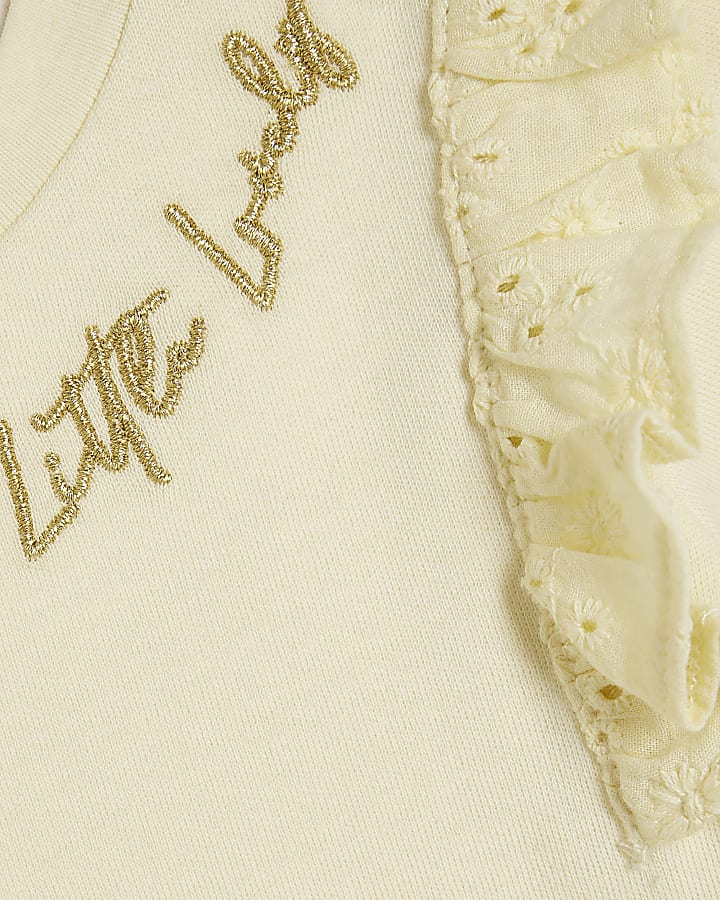 Baby Girls Yellow Little Lovely Bodysuit Set