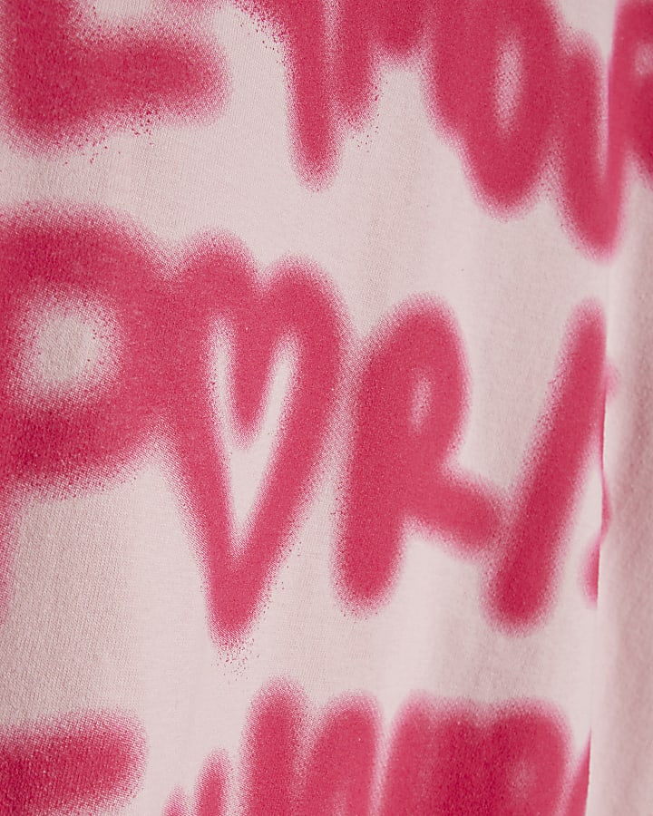 Girls Pink Graffiti T-Shirt
