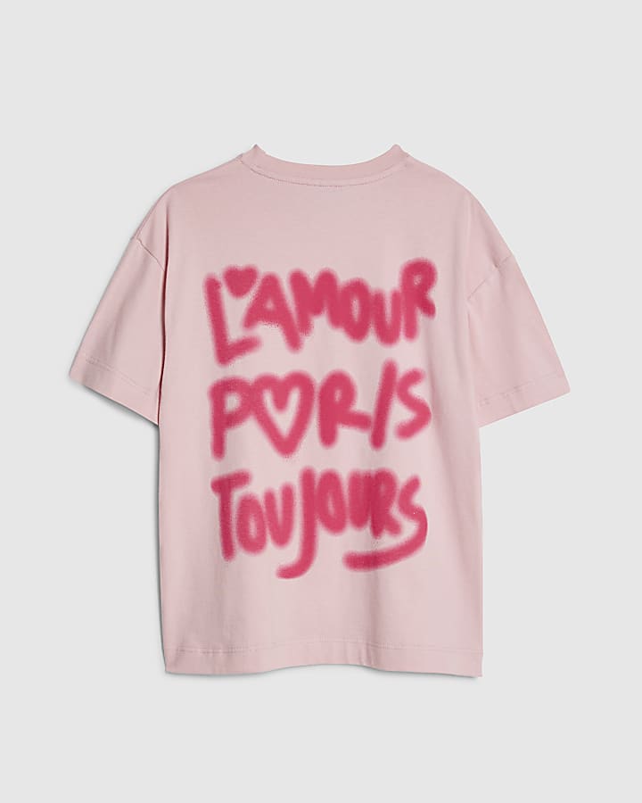 Girls Pink Graffiti T-Shirt