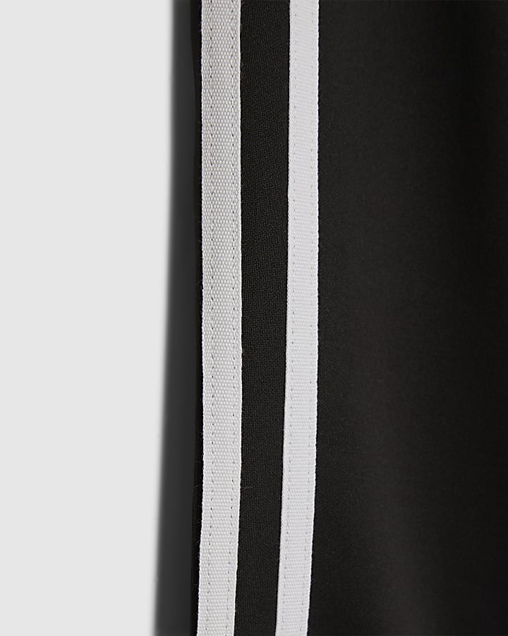 Girls Black Side Stripe Joggers
