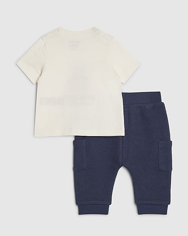 Baby Boys Cream Super Cute Bear T-Shirt Set