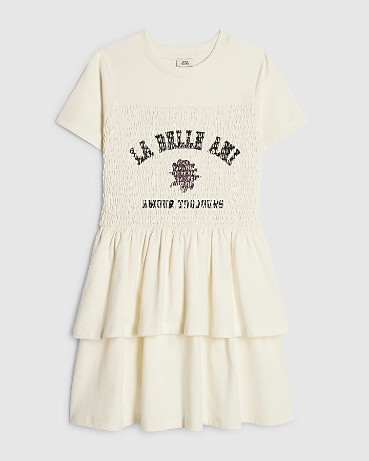 Girls Cream La Belle Rara Dress