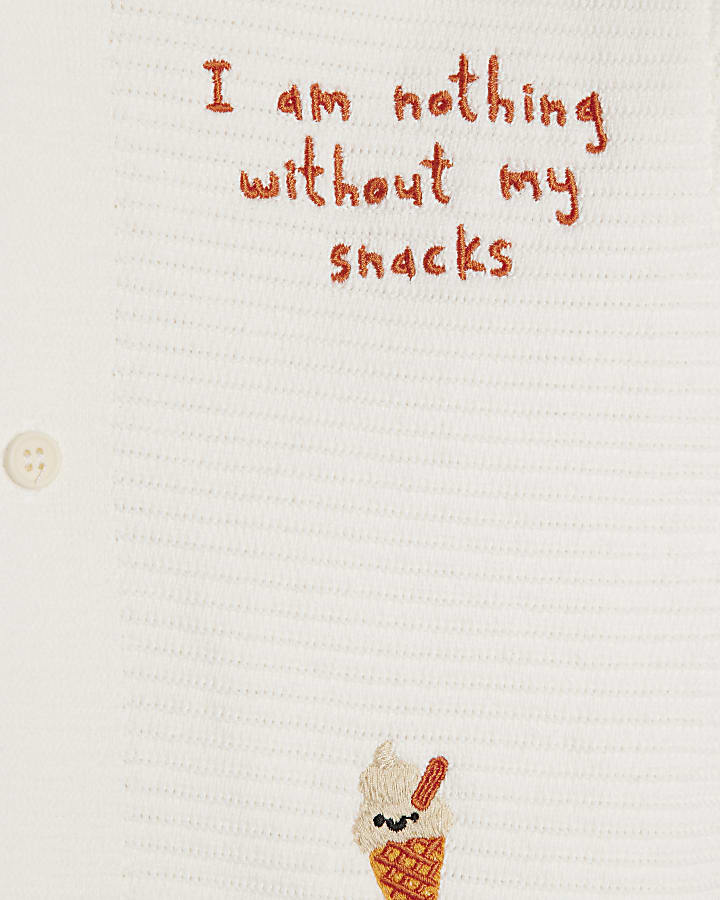 Mini Boys Cream Crochet Food Set