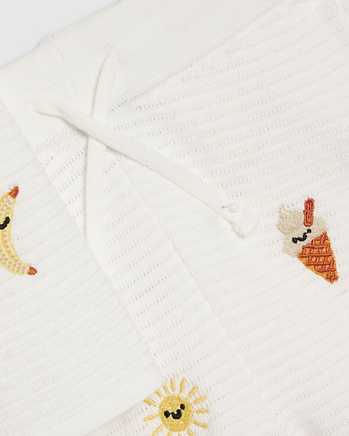 Mini Boys Cream Crochet Food Set