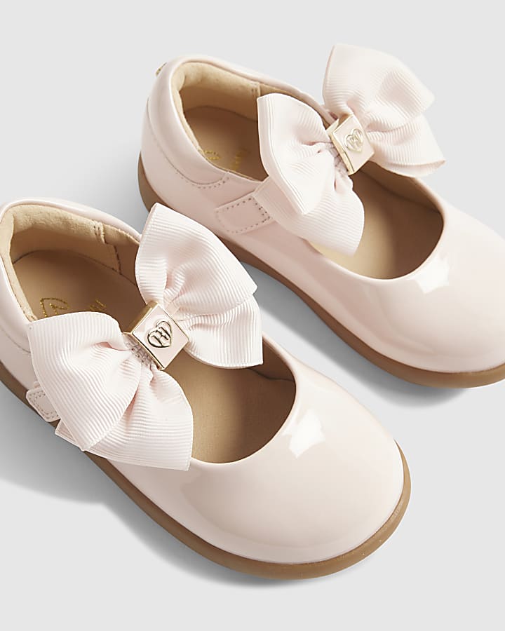 Mini Girls Pink Bow Mary Jane Shoes
