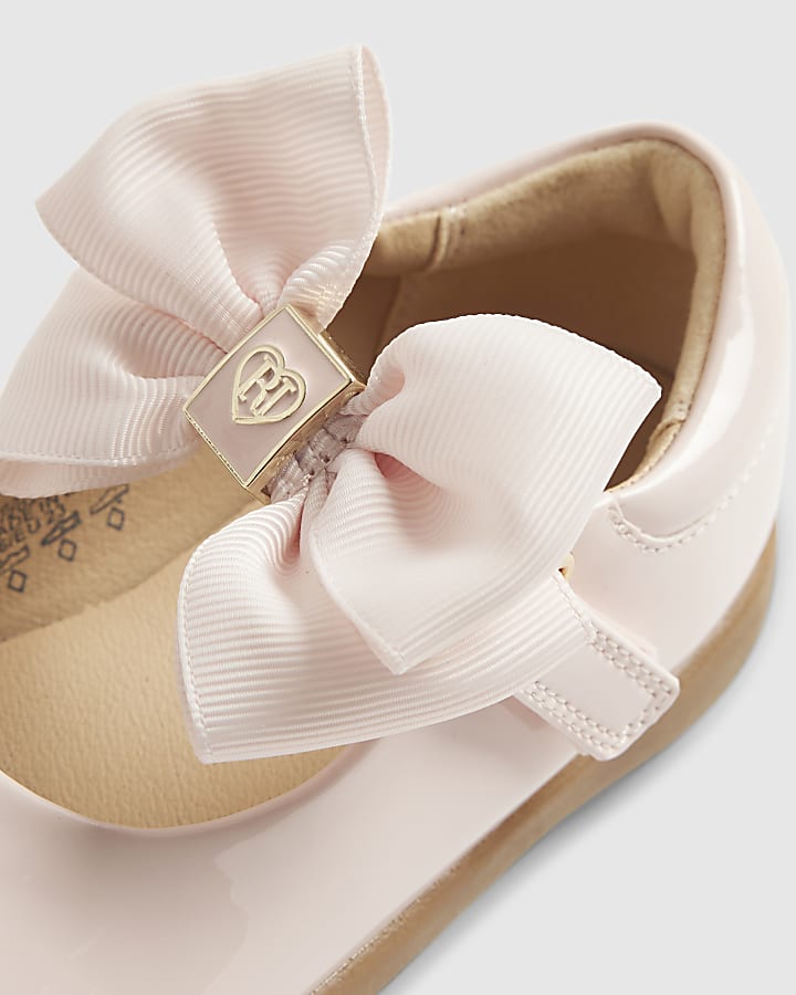 Mini Girls Pink Bow Mary Jane Shoes
