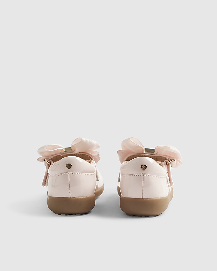 Mini Girls Pink Bow Mary Jane Shoes