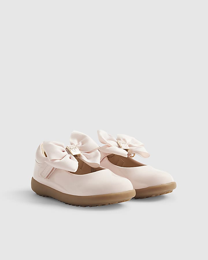 Mini Girls Pink Bow Mary Jane Shoes