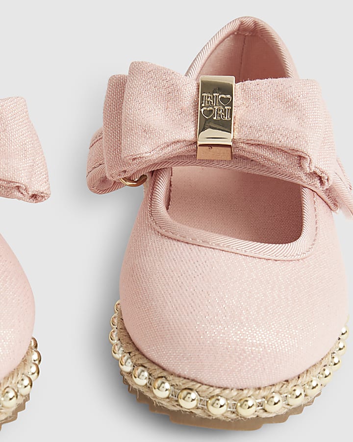 Mini Girls Pink Espadrille Shoes