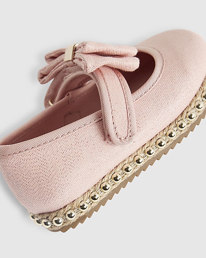 Mini Girls Pink Espadrille Shoes