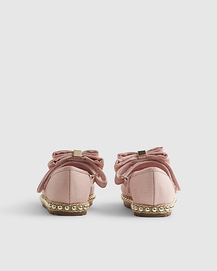 Mini Girls Pink Espadrille Shoes