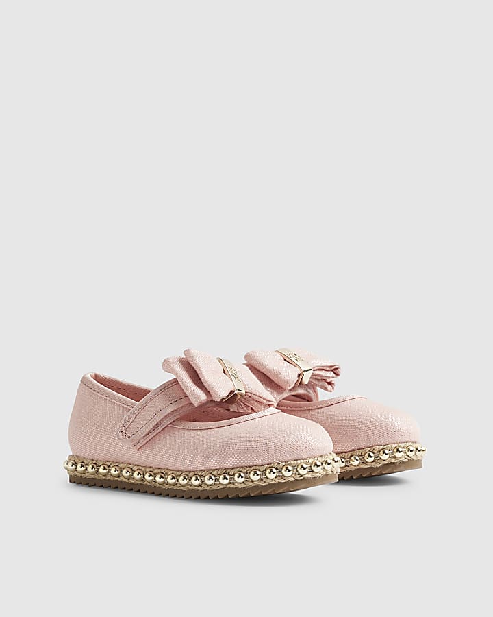 Mini Girls Pink Espadrille Shoes