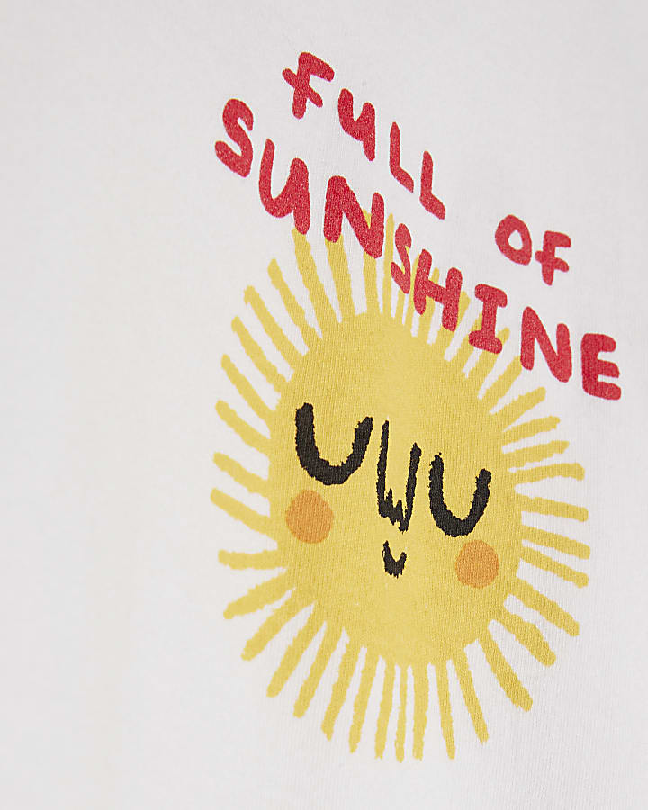 Mini Boys White Abbie Rosie Sunshine T-Shirt